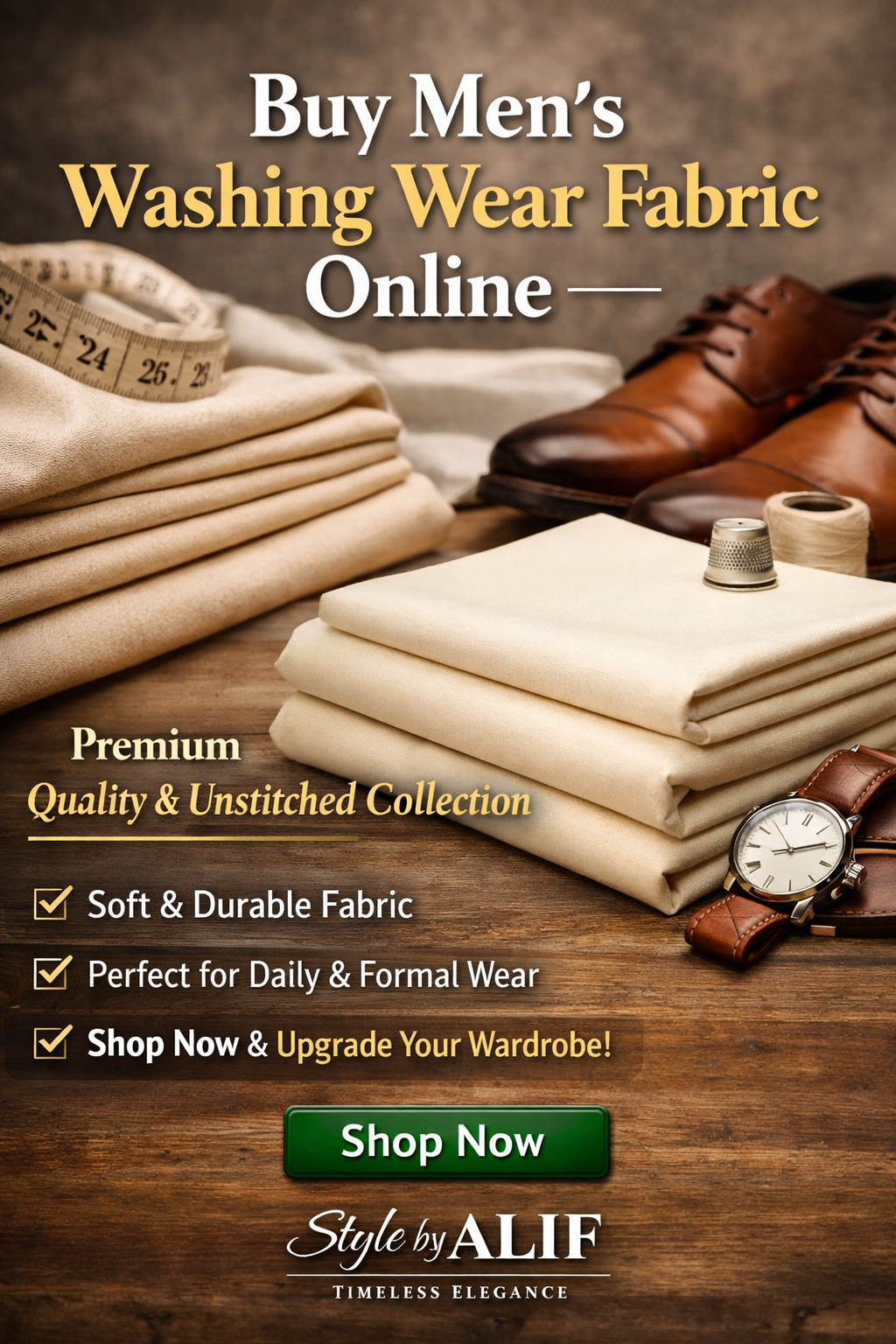 Buy Men’s Washing Wear Fabric Online – Premium Quality | Style by Alif